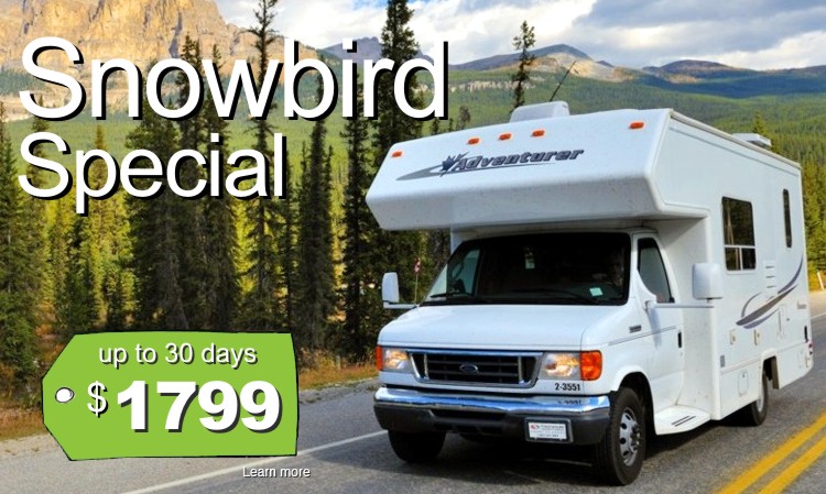Save big - RV Rental Specials available